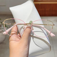 Gafas De Moda Coreana KAMMPT Para Mujer Estilo Retro Ovaladas Con Marco De Metal Bloqueo De Luz Azul Accesorio Decorativo - details 5