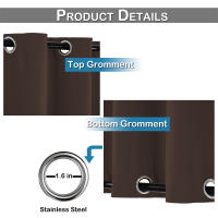 Cortinas Extra Grandes Impermeables Y Antiviento Para Exterior Con Ganchos En Los Lados Para Patio Jardín Térmicas Modernas - details 12
