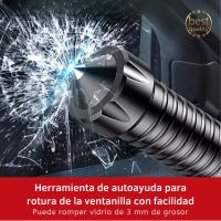 A&M MARBELLA - Linterna Táctica LED De Alta Potencia Con Forma De Porra , Alcance mas de 100M , Defensa personal , Punta De Hierro Para Cristales. - details 0