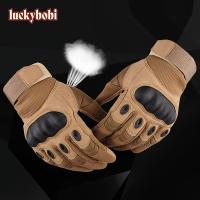 Guantes Tácticos De Halcón Negro Para Deportes Y Entrenamiento Con Capa Dura Cinco Dedos Antideslizantes Microfibra Unisex - details 6