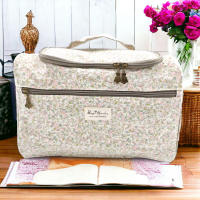 Bolso Nevera Impermeable BagsGarden con Flores, Para Carrito de Bebé, Asa Superior y Correa Ajustable de Algodón, 35x23x20 cm, Envío aleatorio - Algodón Resinado Waterproof, Revestimiento Térmico, Ideal para Biberones y Comidas - details 4