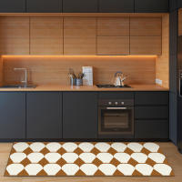 Alfombra de cocina, antideslizante, felpudo súper absorbente, para entrada, sala de estar, fregadero de cocina, lavandería de oficina 45*150CM - details 0