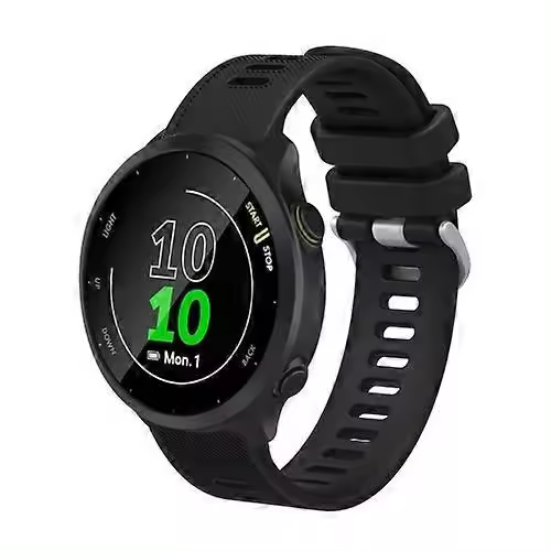 Para Garmin forerunner 245 música 20mm banda de reloj de silicona - 1