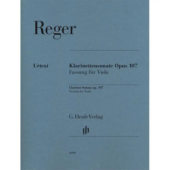 REGER M. - SONATA DE CLARINETE - OP.107 (VERSION PARA VIOLA) - 1