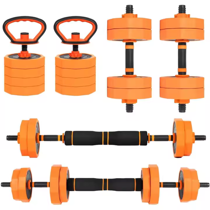 Mancuernas Ajustables 10-40KG,Pesas y Mancuernas con Pesa Rusa,Pesos Poligonales y Barra Recta,Agarre Antideslizante, 4en1 Juego de Pesas Multifunción para Fitness Gimnasio en Casa - 1