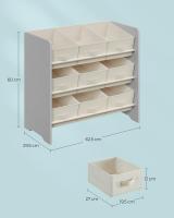 Estantería Infantil para Juguetes con 9 Cajas de Almacenamiento de Tela No Tejida - Espaciosa y Organizada, 29.5x62.5x60 cm - details 11