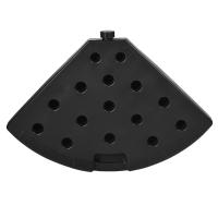 Outsunny Base para Sombrilla de 4 Piezas Soporte para Parasol Rellenable con Arena 68 kg o Agua 52 L para Jardín Patio Terraza Negro - details 3