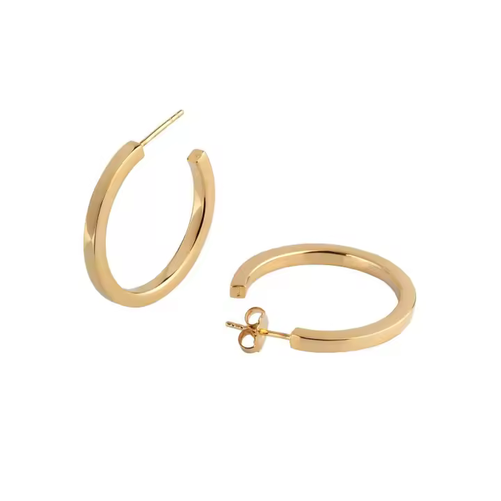Pendientes Aros Vidal & Vidal Cuadrados Chapados G2215 - 1