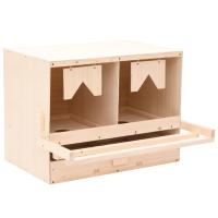 vidaXL Ponedero Gallinas Aves Cesta Extraíble Huevos Plegable Madera Dimensiones 72x33x38cm (3 compartimentos),  63x40x45cm (2 compartimentos),  63x40x65cm (2 compartimentos) y mas - details 0