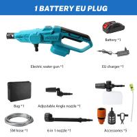 Pistola de agua eléctrica sin escobillas para lavado de coches, herramienta de riego de jardín para batería Makita de 18V, 3500W, 200Bar, 6,3l/min Pistola de lavado de coches - details 7
