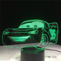 Lámpara De Noche LED En Forma De Coche Con Cambio De Color USB 7 Colores Decoración Para El Hogar Y Sueño Del Bebé Luz 3D Para Escritorio - details 1