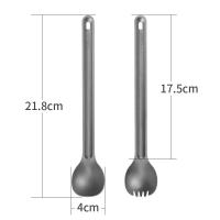 Juego De Cubiertos De Titanio Para Camping Y Exterior Lanzante Reutilizable Y Ligero Incluye Cuchillo Fork Y Cuchara - details 1