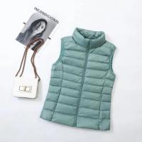 Chaqueta De Pato Blanco Sin Mangas Para Mujer 2023 Nueva Primavera Antigolpes Ligera Y Cálida Chaleco Estilo Casual Colorido - details 6