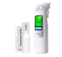 Termómetro Digital Oido Bebe Femometer, Termómetro para niños, adultos y bebés, con memoria de 30 lecturas y alerta de fiebre con 3 colores. Incluye fundas desechables para la sonda - details 5