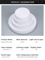Luz De Techo LED Circular Para Dormitorio Y Balcón Iluminación Interior Fría Y Cálida 18W 24W 36W 48W Vota AC85-265V Luz De Techo Self-Contained - details 5