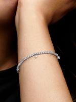 Pandora - Pulsera de Tenis con Gotas Brillantes-Plata de Lei - details 1