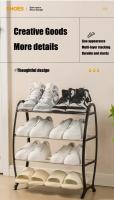 Organizador De Zapatos De 4 Capas Alta Capacidad De Soporte Moderno Minimalista Gran Capacidad Eficaz Ahorro De Espacio Duradero Y Estable Material Plástico Diseño Elevado Resistente Al Agua Fácil De Montar - details 9