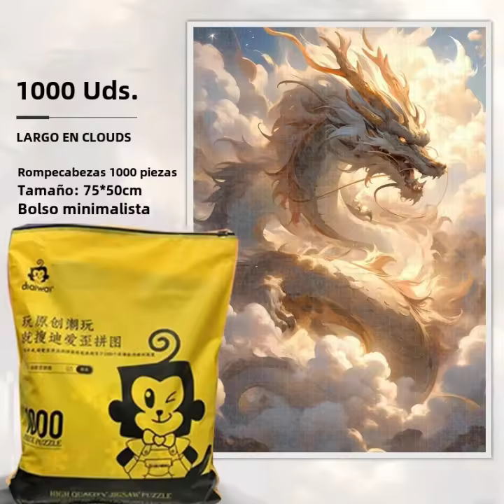 Rompecabezas De Papel 1000 Piezas Juego De Mano Artesanal Reductor De Estrés Decorativo Para El Hogar Dificultad Alta Para Adultos - 1