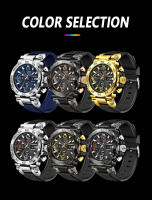 Reloj De Pulsera LIGE Para Hombre Resistente Al Agua Con Pantalla Dual LED Y Luminosidad Deportivo De Outdoor Y Business Cronógrafo Cuarzo De Moda - details 9