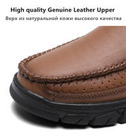 Zapatos Casuales Para Hombre Nuevos Moda Con Cuero Genuino Hechos a Mano Zapatillas De Conducción Slip-on Planos Mocasines Transpirables Y Masajeados Para Caminar - details 3