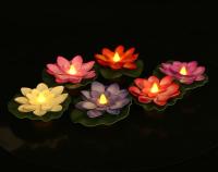 Lámpara De Noche LED Multicolor Loto Sensor 10CM 6PCS Flor Flotante Para Jardín Y Acuario Decoración Festiva Luz De Loto - details 7