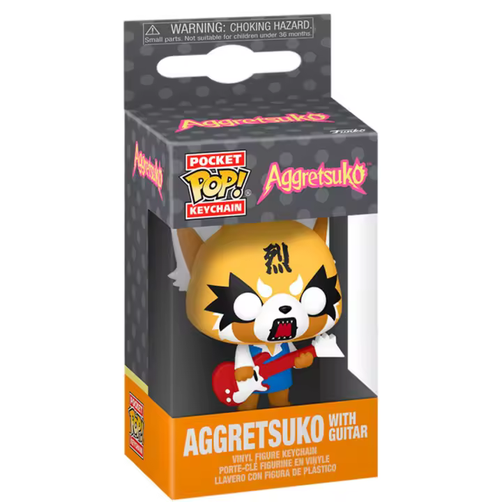 Llavero Pocket POP Aggretsuko - Aggretsuko with GuitarFigura  Coleccionable - Idea de Regalo- Mercancia Oficial - Juguetes para Niños y Adultos - Movies Fans - Muñeco para Coleccionistas y Exposición - 1