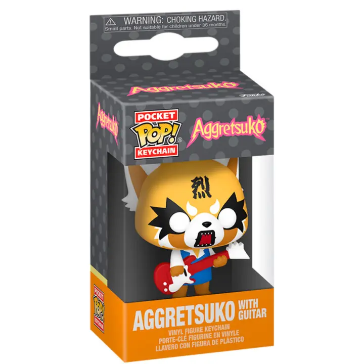 Llavero Pocket POP Aggretsuko - Aggretsuko with GuitarFigura  Coleccionable - Idea de Regalo- Mercancia Oficial - Juguetes para Niños y Adultos - Movies Fans - Muñeco para Coleccionistas y Exposición - 1