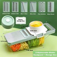Cortador De Verduras Multifuncional En Acero Inoxidable Herramienta De Cocina Para Patatas Y Pepinos Ecológica Y Resistente - details 2