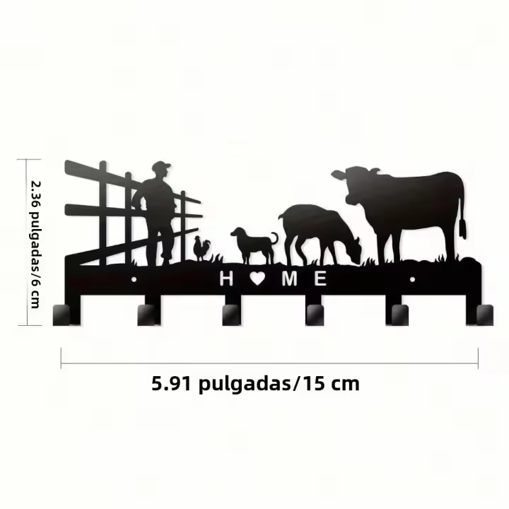 Gancho De Pared ZOKE Silueta De Animal De Metal Soporte Para Llaves Pesado Resorte Para Entrada Garage Sombrero Bolso - 1
