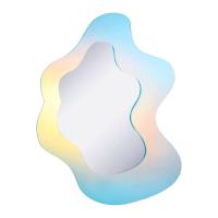 Espejo De Acrílico Ondulado Arco Iris Colorido Retro Para Maquillaje Decoración Moderna Espejo Aestético Para Decoración De Pared Prop De Fotografía - details 2