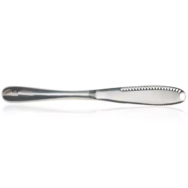 LMETJMA Cuchillo De Mantequilla Y Queso 3 En 1 Acero Inoxidable Espátula Para Postres Mermelada Y Crema Divisoria De Pan KC0070 - 1