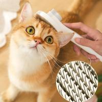 Cepillo de la preparación del gato para los gatos de pelo corto/largo, cepillo del gato con el botón del lanzamiento, cepillo de la preparación del perro para quitar la piel floja y la capa de base muerta - details 3