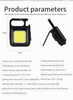 Linterna LED Multifuncional Miniatura Con Llavero Luz De Trabajo COB Recargable Por Tipo-C Torcha De Bolsillo Para Camping Al Aire Libre Emergencias - details 12