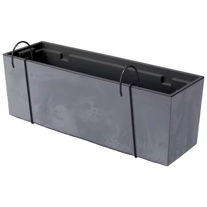 Maceta Prosperplast URBI CASE BETON EFFECT W 580x180x195 Hormigón con Depósito y Ganchos - 1