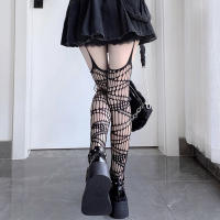 Pantimedias De Red Gothic Black Harajuku Japonés Hollow out Para Mujer Moda JK Pantimedias Completo Cuerpo De Nylon - details 2