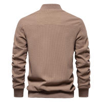 2024 Modelo de primavera y otoño Cuello alto Nueva chaqueta de color sólido para hombres Chaqueta casual Moda Ropa de hombre delgada - details 19