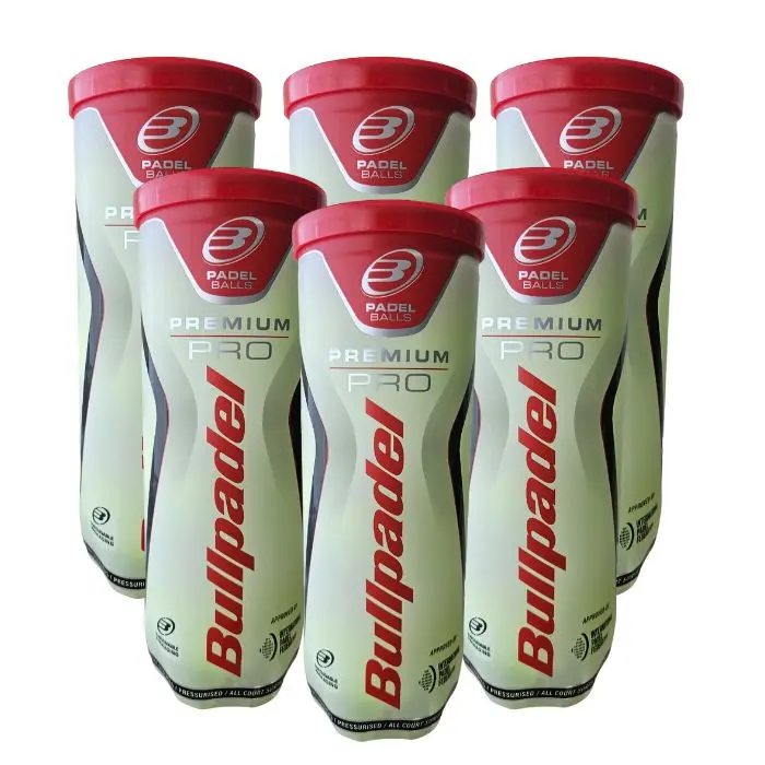 Bullpadel, bolas de pádel PREMIUM PRO, NUEVO ENVASE pack de 6 de botes, la mejor bola relación-calidad-precio - 1