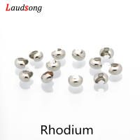 100pcs Cubos De Cobre Redondos Para DIY Joyería Hacer Manualidades Abalorios Espaciadores Tamaños 3-4-5mm Terminales Abiertas - details 4
