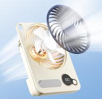 Ventilador de escritorio de 3000 mAh, ultrafino, plegable, montado en la pared, con luz nocturna, Bluetooth, USB, pequeño ventilador - details 2