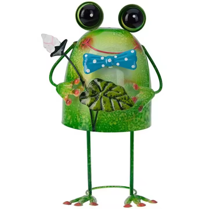 Koopman Figura Decorativa Ranita de Pie Leaf Verde 26x17x11,5 Cm - Ideal para Jardín - 1