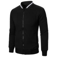 Sudadera Casual Para Hombre Con Cierre De Cremallera Y Collarín De Stand Waffle Para Otoño E Invierno Material Poliéster - details 11
