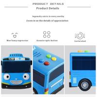 Juego De 4 Piezas De Coches De Dibujos Animados Tayo El Pequeño Autobús Coreano Juguetes De Plástico Para Niños Coche Retroalimentado Y Con Luz Regalo Para Niños - details 3