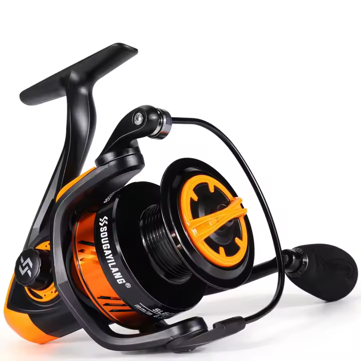 Carrete De Pesca Sougayilang 5.2:1 Ratio De Engranajes 5BB Carrete De Giro Para Agua Salada Con Bobina De Aluminio Máx Drag 10Kg Para Carpas Y Pesca En Río Lago Mar Y Playa - 1