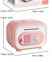 Caja De Ahorro Electrónica Para Niños Mini ATM Con Contraseña Seguro Para Dinero Y Monedas Casa Del Dinero Para Ahorrar Regalo Ideal Para Niños Años 3-12 - details 14