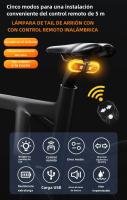 Luz Trasera De Bicicleta Con Señal De Giro Control Remoto Inalámbrico LED Recargable Por USB Lámpara De Advertencia Para Veloce Accesorios De Bicicleta - details 2