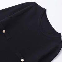 Vestido Mini De Encaje Con Botones Dorados Y Bolsillos Para Mujer TRZA Estilo Casual O-Neck Manga Larga Silueta A-Line Fashion Chic - details 4
