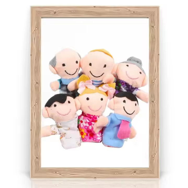 10Pcs Muñeco De Peluche Para Bebés Juguetes Educativos De Familia De Animales Dibujos Animados Muñeco De Teatro Para Niños Y Niñas De 3 a 12 Años - 1