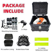 45L,55L caja superior de la motocicleta CNC de aleación de aluminio tronco de la motocicleta caja de casco impermeable y a prueba de caídas puerta trasera de la motocicleta caja de almacenamiento de equipaje - details 3