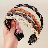 Nueva Diadema Para Mujer Con Cadena Y Borde Delgado Elegante Accesorio De Pelo De Moda Decorativo Unisex Para Todas Las Estaciones - details 4