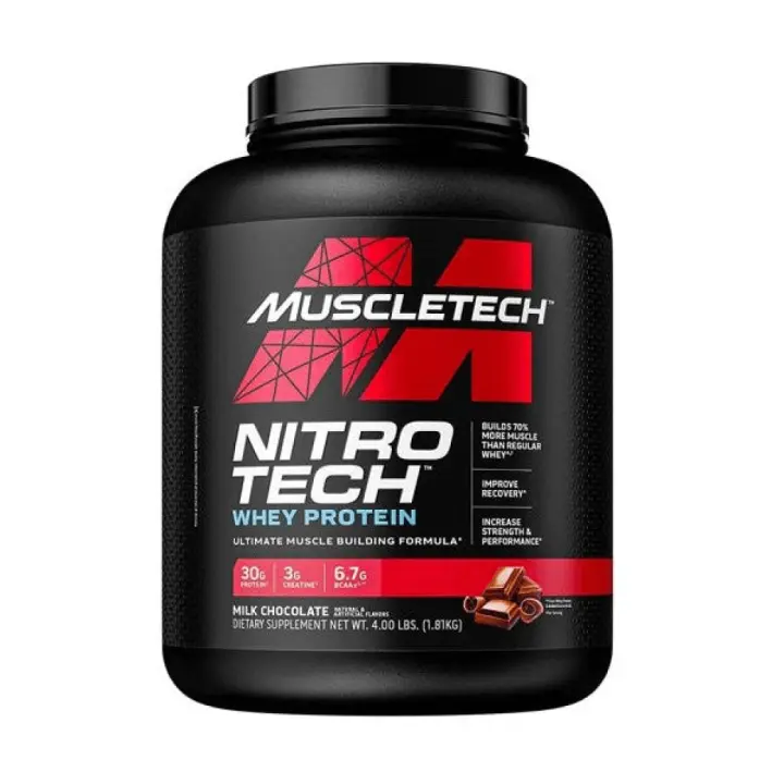 Muscletech Nitrotech Whey Protein 1,81 Kg - Suplemento Crecimiento Muscular Alta Calidad - 1